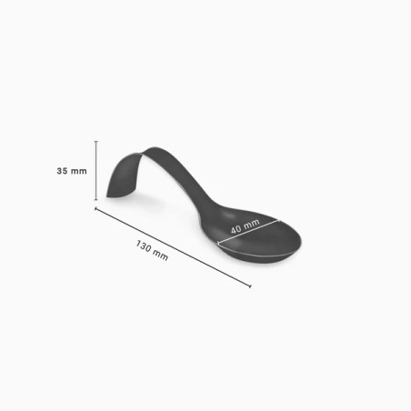 VAJILLA CATERING SERIE REUTILIZABLE: CUCHARA ARCO DE BOCADO NEGRO 12 8X4cm. PS 50 Uds. Ref.5682R