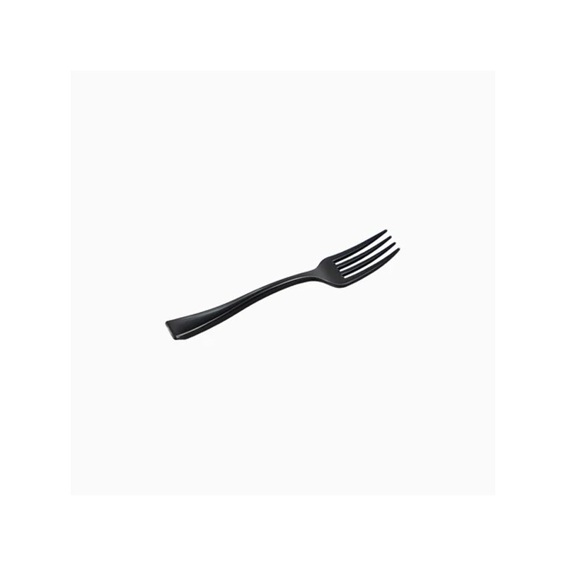 VAJILLA CATERING: MINI TENEDOR REUTILIZABLES 10 7Cm. NEGRO (50Uds.) Ref.1801R