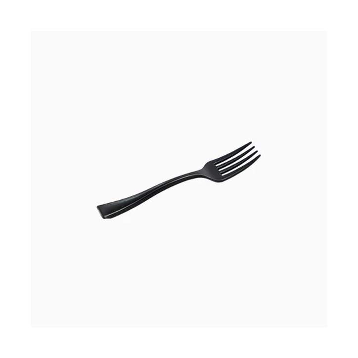VAJILLA CATERING: MINI TENEDOR REUTILIZABLES 10 7Cm. NEGRO (50Uds.) Ref.1801R