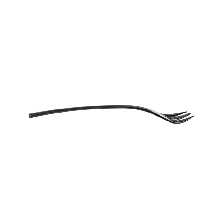 VAJILLA CATERING SERIE REUTILIZABLE: CUBIERTO MINI TENEDOR NEGRO 10cm. (200 Uds.) Ref.140.60