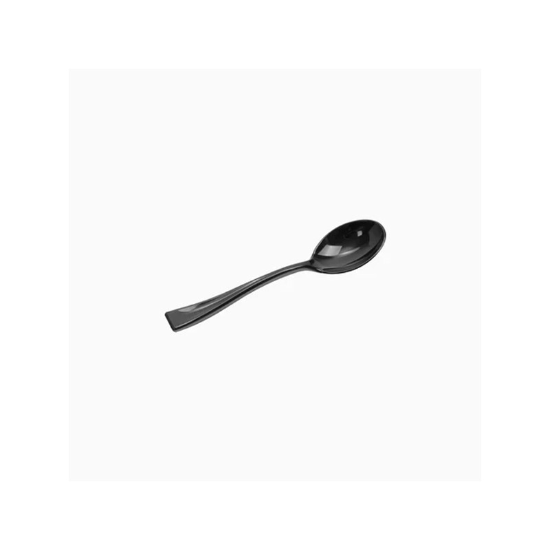 VAJILLA CATERING SERIE REUTILIZABLE: MINI CUCHARA REUTILIZABLES 10 7Cm. NEGRO (50Uds.) Ref.1805R