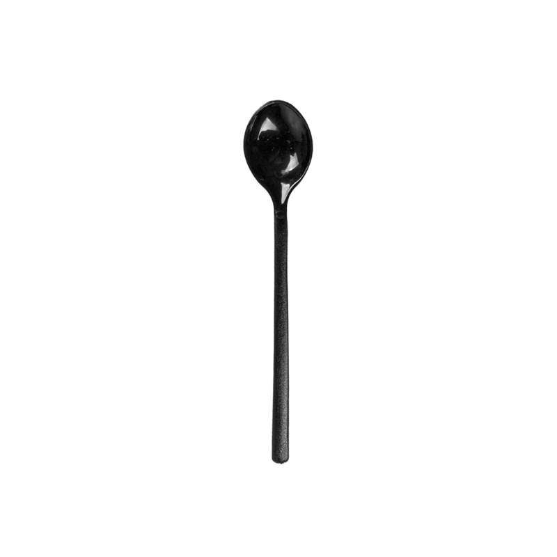 VAJILLA CATERING SERIE REUTILIZABLE: CUBIERTO MINI CUCHARA NEGRO 10cm. (200 Uds.) Ref.140.57