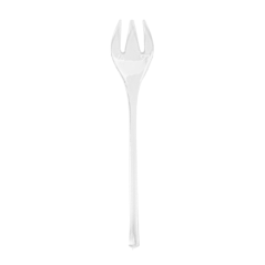 VAJILLA CATERING SERIE REUTILIZABLE: CUBIERTO MINI TENEDOR 10.5cm. TRANSPARENTES PS (Paq.200Uds.) Ref.129.16