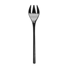 VAJILLA CATERING SERIE REUTILIZABLE: CUBIERTO MINI TENEDOR NEGRO 10cm. (200 Uds.) Ref.140.60