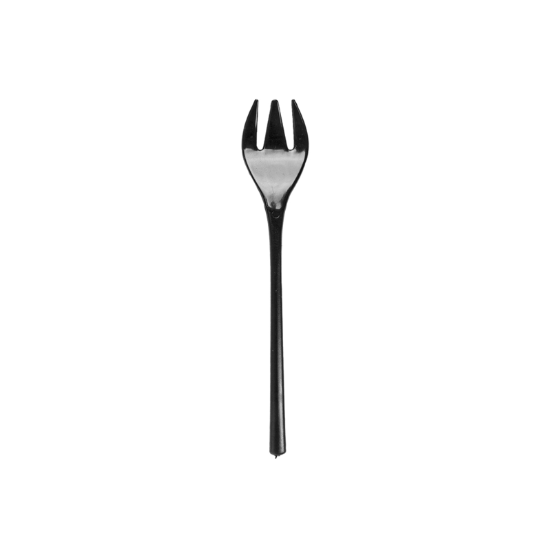 VAJILLA CATERING SERIE REUTILIZABLE: CUBIERTO MINI TENEDOR NEGRO 10cm. (200 Uds.) Ref.140.60
