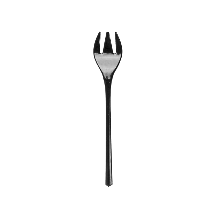 VAJILLA CATERING SERIE REUTILIZABLE: CUBIERTO MINI TENEDOR NEGRO 10cm. (200 Uds.) Ref.140.60