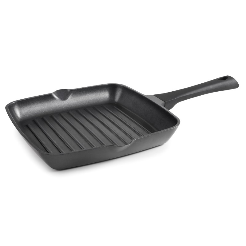 TITANIUM PRO: GRILL TRICAPA - 28X28cm. - ALUMINIO ANTIADHERENTE - Ref.27827