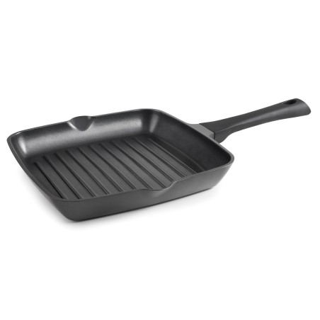 TITANIUM PRO: GRILL TRICAPA - 28X28cm. - ALUMINIO ANTIADHERENTE - Ref.27827