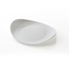 VAJILLA CATERING ARAVEN: PLATO PLANO DEGUSTACION 97X79X15mm BLANCO (50unidades) Ref.01744