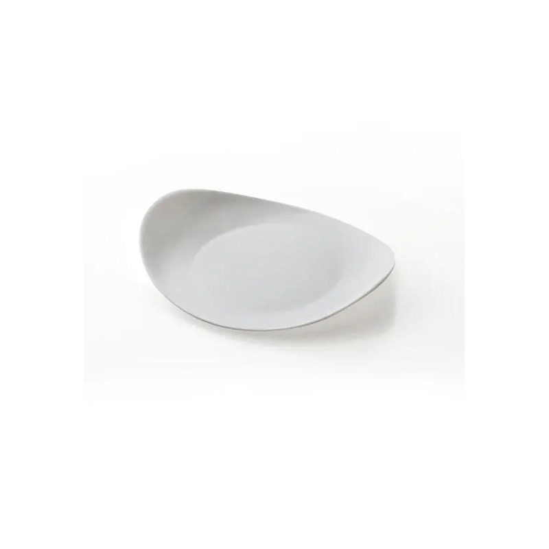 VAJILLA CATERING ARAVEN: PLATO PLANO DEGUSTACION 97X79X15mm BLANCO (50unidades) Ref.01744