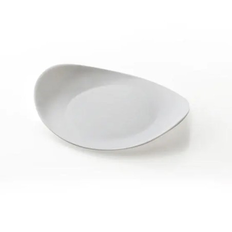 VAJILLA CATERING ARAVEN: PLATO PLANO DEGUSTACION 97X79X15mm BLANCO (50unidades) Ref.01744