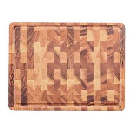 TABLA DE CORTE PREMIUM: MADERA DE TEKA MOD.CUBUS 45X34Xh3cm. Ref.13460-351