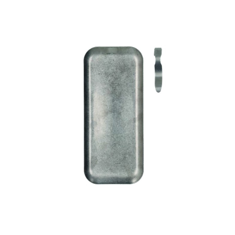 PLATILLOS DE CAMBIO: BANDEJA  ACERO VINTAGE CON PINZA 22X9 5cm. Ref.R5760R90154