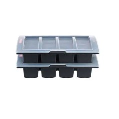 ARAVEN: PORTA CUBIERTOS CON TAPA PLASTICO HORECA 530X325Xh100mm. Ref.09863