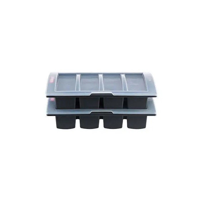 ARAVEN: PORTA CUBIERTOS CON TAPA PLASTICO HORECA 530X325Xh100mm. Ref.09863