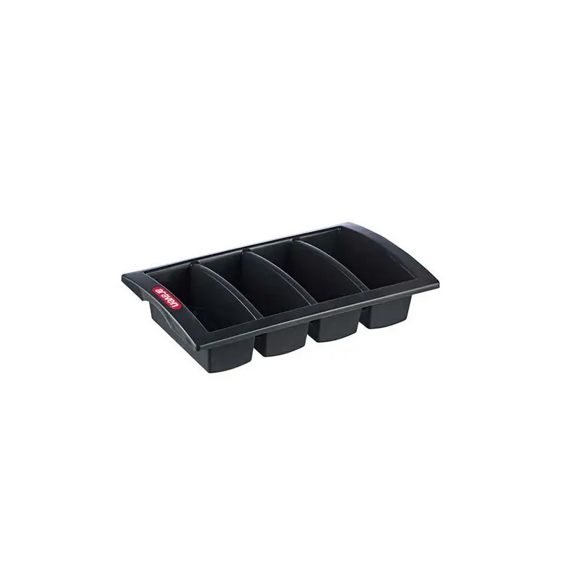 ARAVEN: PORTA CUBIERTOS PLASTICO HORECA NEGRO 530X325Xh100mm. Ref.41128