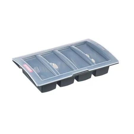ARAVEN: PORTA CUBIERTOS CON TAPA PLASTICO HORECA 530X325Xh100mm. Ref.09863