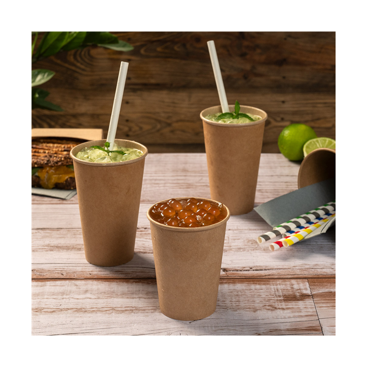 VASOS CARTON BEBIDAS FRIAS: 360 ML MARRON CARTONCILLO (100 UNID.) Ref.252.32
