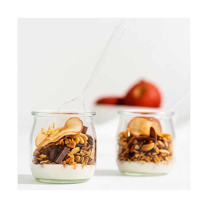 VAJILLA CATERING: MINI CUCHARA REUTILIZABLES 10 7Cm. TRANSPARENTE (50Uds.) Ref.1804R