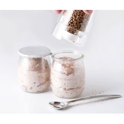 MINIATURA CRISTAL: BOTE YOGURT 120ml. Ref.100 0006