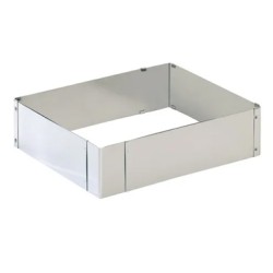 MOLDE RECTANGULAR INOX: EXTENSIBLE 20X24 A 38X46 CMS Ref.790600