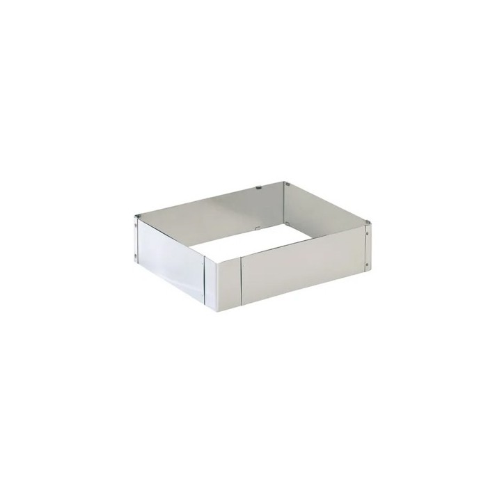 MOLDE RECTANGULAR INOX: EXTENSIBLE 20X24 A 38X46 CMS Ref.790600