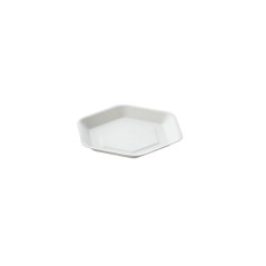 VAJILLA CATERING SERIE PULPA: MINI PLATO EXAGONAL 100% BIO 13X11 6Xh1 2cm. (50 Uds.) 100% Cana de Azucar Ref.Q2006