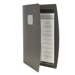 SECURIT: A-4 CARTA MENU NEGRA 1 FUNDA DOBLE LOGO TENEDOR Y CUCHILLO Ref.B645MCRCA4BL