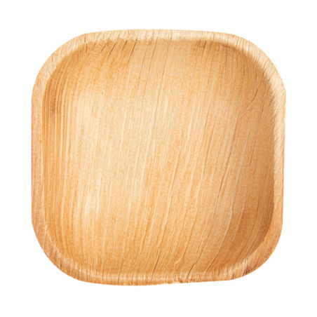 VAJILLA CATERING SERIE NATURA: MINI PLATO `ARECA` 10x10xh2 5cm. (25 Uds.) 100% Ecologico Ref.224.60