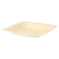VAJILLA CATERING SERIE NATURA: MINI PLATO `WOOD` 11 5x11 5xh1 5cm. (50 Uds.) 100% Ecologico Ref.170.38