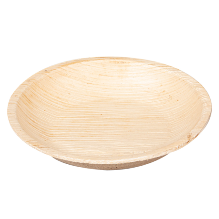 VAJILLA CATERING SERIE NATURA: MINI PLATO REDONDO `ARECA` Ø12 5xh2cm. (25 Uds.) 100% Ecologico Ref.224.59