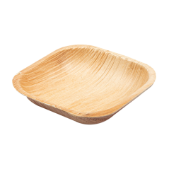 VAJILLA CATERING SERIE NATURA: MINI PLATO `ARECA` 10x10xh2 5cm. (25 Uds.) 100% Ecologico Ref.224.60