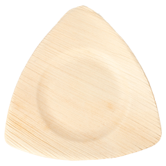 VAJILLA CATERING SERIE NATURA: MINI PLATO TRIANGULAR `ARECA` 15x13Xh1cm. (25 Uds.) 100% Ecologico Ref.223.97