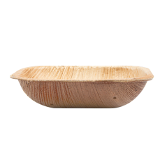 VAJILLA CATERING SERIE NATURA: MINI PLATO `ARECA` 10x10xh2 5cm. (25 Uds.) 100% Ecologico Ref.224.60