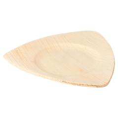 VAJILLA CATERING SERIE NATURA: MINI PLATO TRIANGULAR `ARECA` 15x13Xh1cm. (25 Uds.) 100% Ecologico Ref.223.97