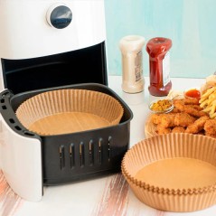 AIRFRYER: MOLDE PAPEL PARA FREIDORAS DE AIRE Ø20Xh4 5cm. (50uds.) Ref.3939FM