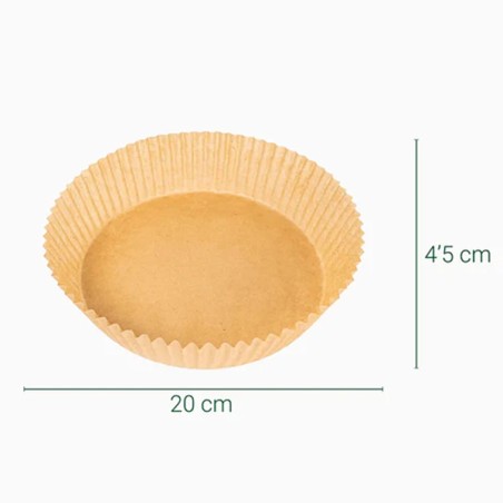 AIRFRYER: MOLDE PAPEL PARA FREIDORAS DE AIRE Ø20Xh4 5cm. (50uds.) Ref.3939FM