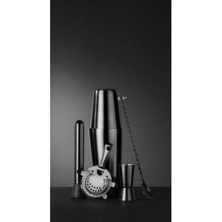 CONJUNTO PARA BARMAN EN TUBO 5 ELEMENTOS COLOR NEGRO Ref.596609