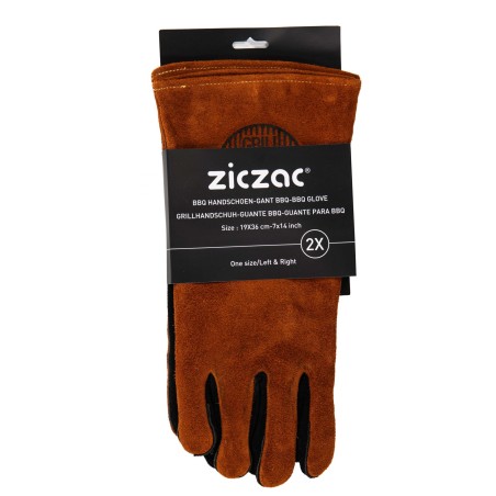 GUANTES HORNO: 100% CUERO 36cm. BARBACOA (2 Guantes) Ref.ZZ0591