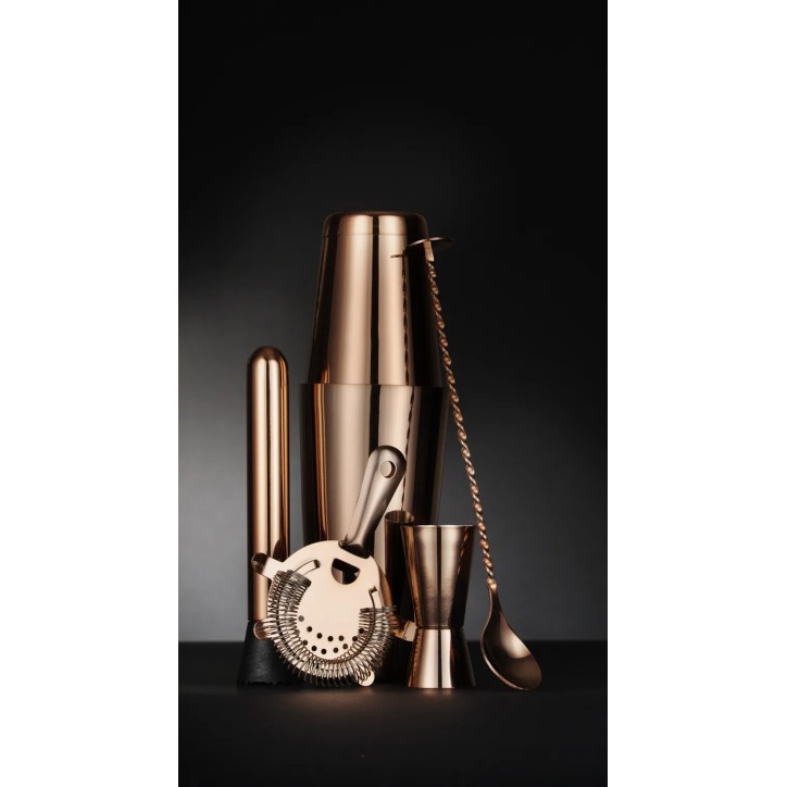 CONJUNTO PARA BARMAN EN TUBO 5 ELEMENTOS COLOR COBRE Ref.596623