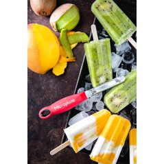 MICROPLANE: PELADOR PROFESIONAL ROJO CUCHILLA DENTADA 18.5X3cm. Ref.48192E