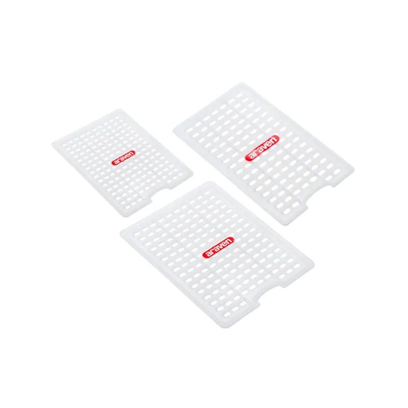 ARAVEN: REJILLA DESCONGELACION ANTIHUMEDAD 432X332Xh12mm. (Valido para cubeta Ref.1170/1171) Ref.1178