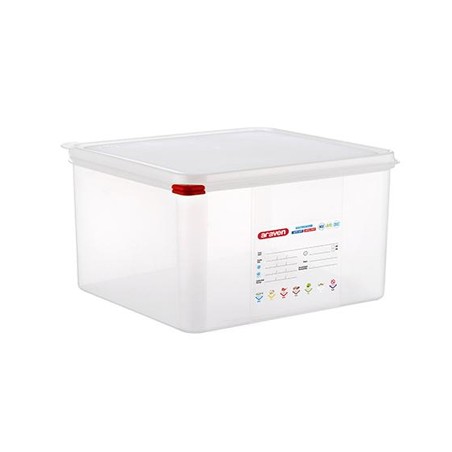 ARAVEN: HERMETICO GN 2/3 325x325xh150mm. (13.5Ltrs.) Ref.470