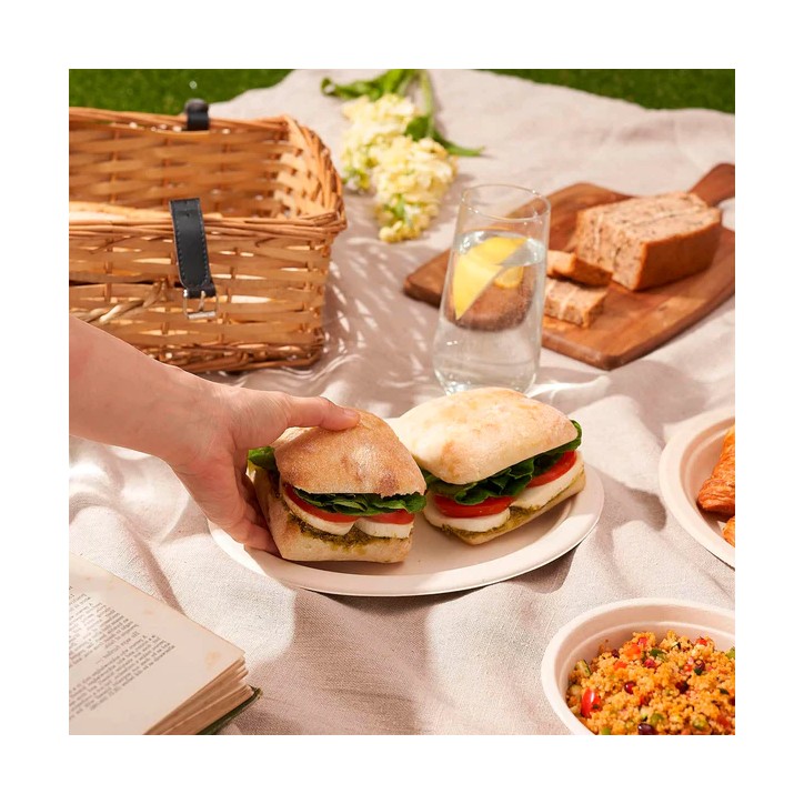 ECOLINE CANA DE AZUCAR: BANDEJA OVAL 26X19Xh2cm. (50uds) Ref.PLPABI000010