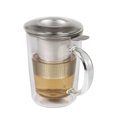 BOROSILICATO: TAZA-TETERA SATURN 36cl. CON FILTRO INOX TAPA Ref.803014