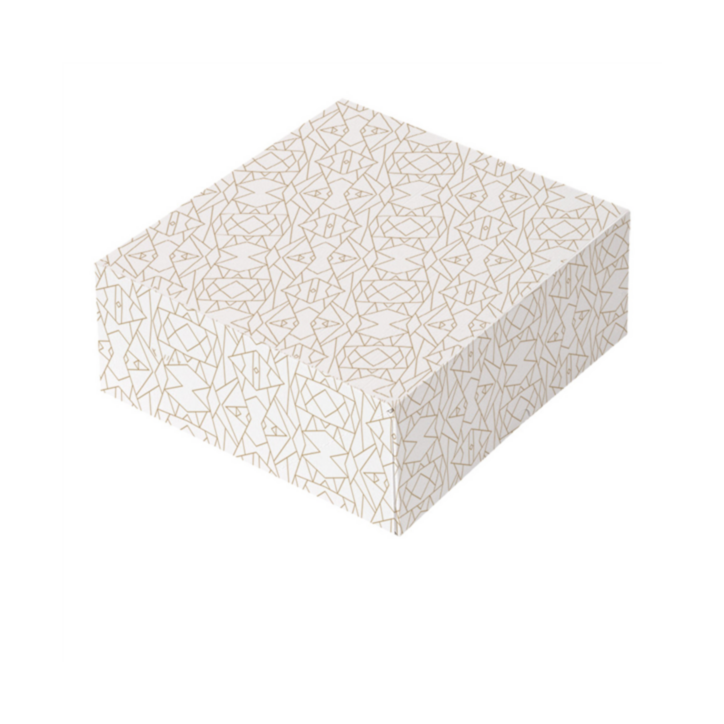 CAJAS PASTELERIA SIN VENTANA `THEPACK` DECO BLANCO DORADO 50Uds. - 4 Medidas disponibles.