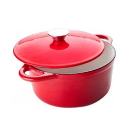 COCOTTE HIERRO FUNDIDO REDONDA ROJA Ø21Xh10cm. Ref.725921R