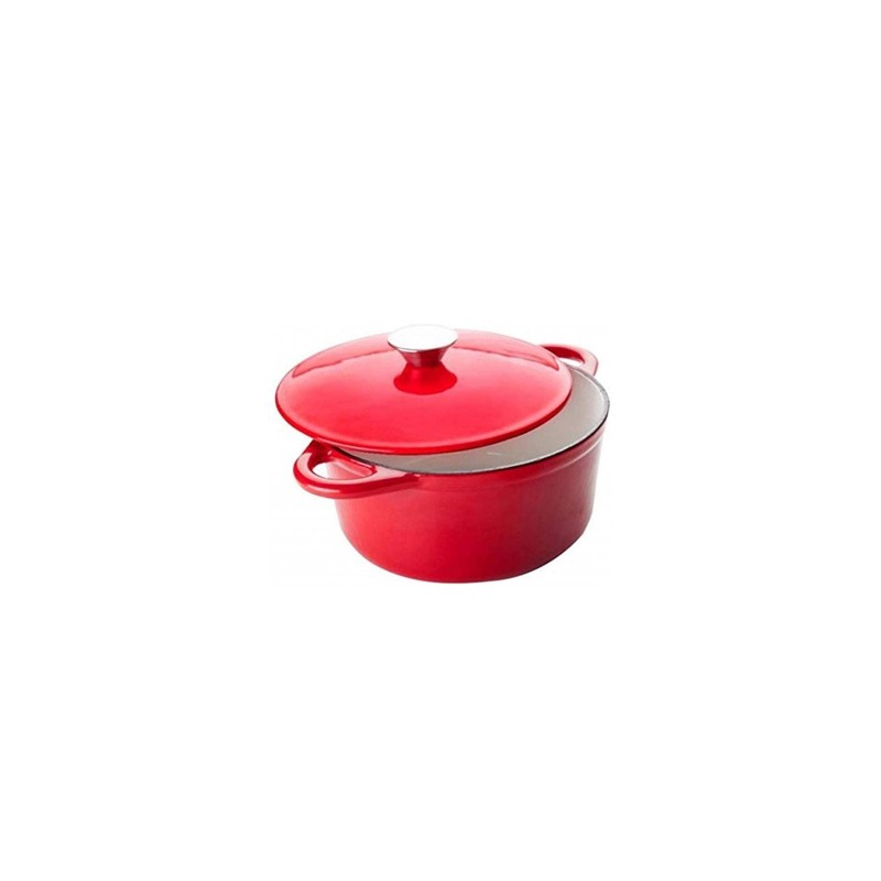 COCOTTE HIERRO FUNDIDO REDONDA ROJA Ø21Xh10cm. Ref.725921R