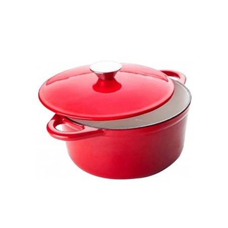 COCOTTE HIERRO FUNDIDO REDONDA ROJA Ø21Xh10cm. Ref.725921R