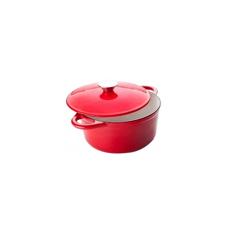 COCOTTE HIERRO FUNDIDO REDONDA ROJA Ø21Xh10cm. Ref.725921R